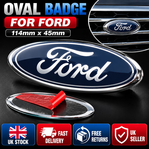 Oval badge for ford - badge, blue
